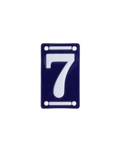 Esschert Design Hausnummer 7 7 cm, Blau/Weiss
