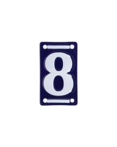 Esschert Design Hausnummer 8 7 cm, Blau/Weiss