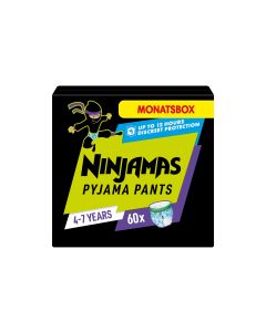 Pampers Nachtwindeln Ninjamas Jungs 4-7 Jahre, 60 Stk.