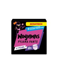 Pampers Nachtwindeln Ninjamas Mädchen 4-7 Jahre, 60 Stk.