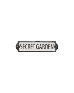 Esschert Design Wanddekoration Secret Garden 21.2 cm, Schwarz/Weiss