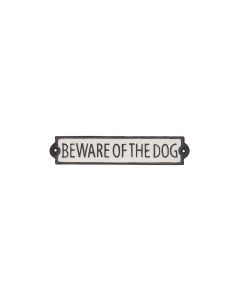 Esschert Design Wandschild Beware of the dog 25.8 cm, Schwarz/Weiss