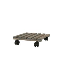 Esschert Design Rolleruntersetzer Quadratisch L Grau/Schwarz