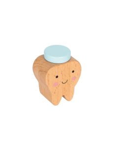 Spielba Holzspielwaren Milchzahndose Zahn blau