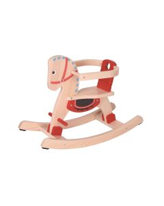 Spielba Holzspielwaren Schaukelpferd Nature/Rot