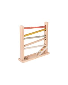 Spielba Holzspielwaren Kugelbahn mit Murmeln