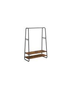 VASAGLE Garderobe Vintage 160 cm, Braun/Schwarz