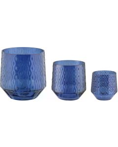 EGLO Windlicht Bezamby 3 Stück, Blau