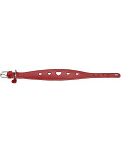 Hunter Halsband Windhund Love 42/S, Rot/Schwarz