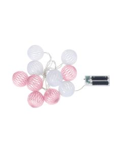 COCON Lichterkette LED Rosa/Weiss, 175 cm