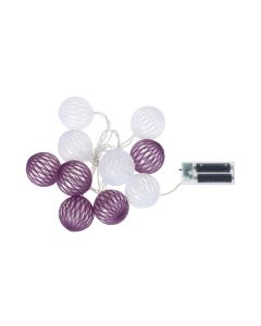 COCON Lichterkette LED Lila/Weiss, 175 cm