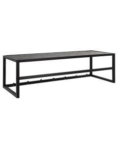 AC Design Wandgarderobe Seaford 7 Haken, Schwarz