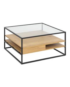 AC Design Couchtisch Randolf 80 cm x 40 cm, Nature/Schwarz
