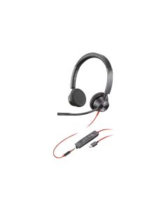 Poly Headset Blackwire 3325 USB-A/C, Klinke, Schwarz