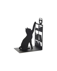 Trendform Buchstütze Fishing Cat Schwarz
