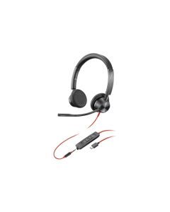 Poly Headset Blackwire 3325 MS USB-A/C, Klinke, Schwarz