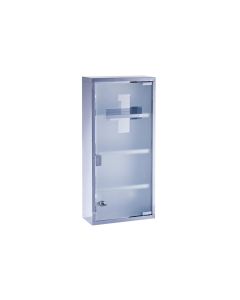 Zeller Present Erste Hilfe Schrank 27 x 12 x 57 cm, Silber