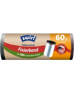 Swirl Müllbeutel mit elastischem Zugband 60 l, 10 Stück