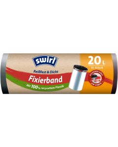 Swirl Müllbeutel mit Fixierband 20 l, 15 Stück