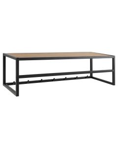 AC Design Wandgarderobe Seaford 7 Haken, Nature/Schwarz