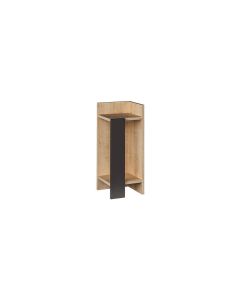 Woody Fashion Nachttisch Elos Rechts 25 x 60 x 27 cm, Anthrazit/Nature