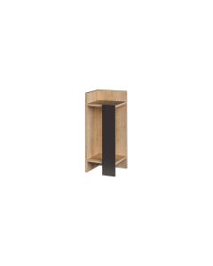 Woody Fashion Nachttisch Elos Links 25 x 60 x 27 cm, Anthrazit/Nature