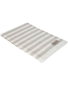 Eskimo Decke Provence Streifen, 130 x 180 cm, Hellbeige/Weiss