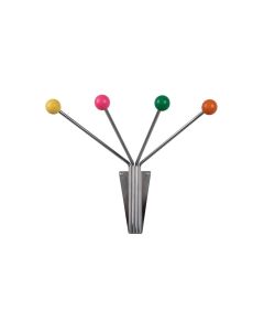 present time Wandhaken Neptune Small 4 Haken, Mehrfarbig