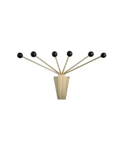 present time Wandhaken Neptune Large 6 Haken, Gold/Schwarz