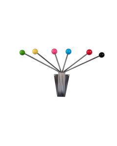 present time Wandhaken Neptune Large 6 Haken, Mehrfarbig