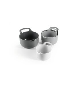 GOURMETmaxx Schüssel 4-teilig, , 1 Stück, Grau/Schwarz/Weiss