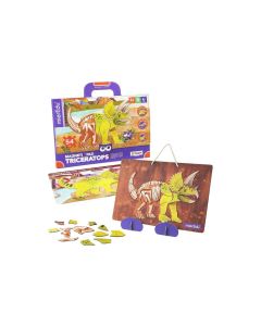 mierEdu Kinderspiel Magnet Pad – Triceratops