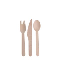 FURBER Einweg-Besteckset 48 Stück, Braun