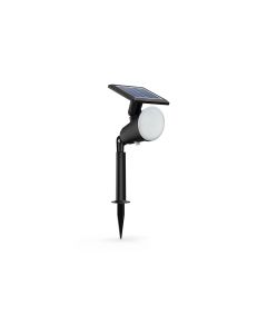 Philips Solar Jivix Spotleuchte Spiess, Lichtsensor, 2700K, schwarz