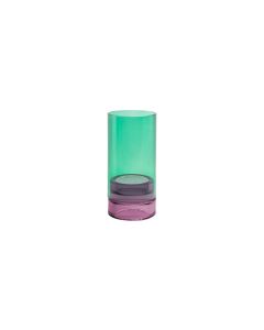 Remember Windlicht Lys acqua 19.3 cm, Glas, Grün/Violett