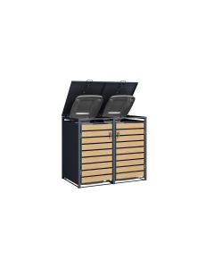 Contini Mülltonnenbox 2-Türig Anthrazit