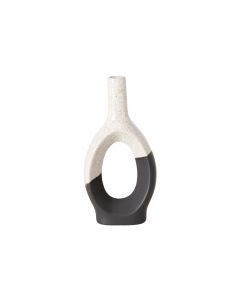 Boltze Vase Uniqua 26 cm, Schwarz/Weiss