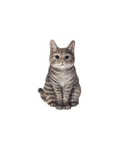 Vivid Arts Dekofigur Katze Sitzend, 19.5 cm, Grau