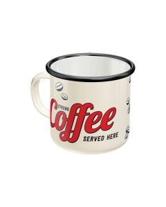 Nostalgic Art Universaltasse Strong Coffee 360 ml, 1 Stück, Rot/Weiss