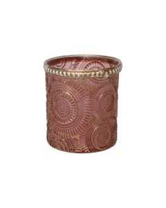 CHALET Windlicht Limay 8 cm, Glas, Rosa