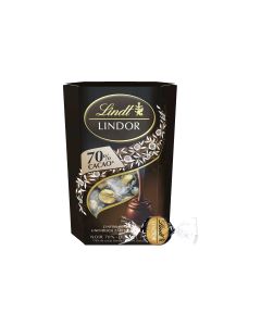 Lindt Schokoladen-Pralinen Lindor Kugeln Dunkel 70% Kakao 200 g