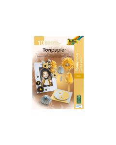 Folia Tonzeichenpapier A4 Gold/Silber