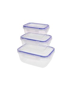 FURBER Vorratsbehälter 3-teilig eckig, Transparent