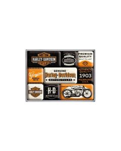Nostalgic Art Magnet-Set Harley Davidson 1 Stück, Mehrfarbig