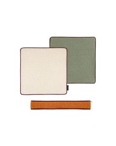Remember Sitzkissen Cashew 40 x 40 cm, Beige/Grün/Orange