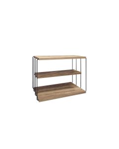 Woody Fashion Couchtisch Lifon 50 x 33 x 40 cm, Braun/Schwarz