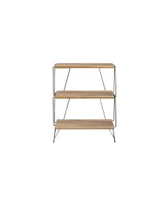 Woody Fashion Regal Lazandos 46 x 76 x 30 cm, Nature/Schwarz
