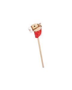 small foot Steckenpferd «Rocky» Beige/Nature/Rot
