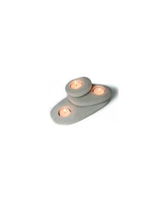 Wallxpert Kerzenständer 3er Set, Grau