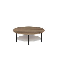 Woody Fashion Couchtisch Elis 90 x 36 x 60 cm, Braun/Weiss